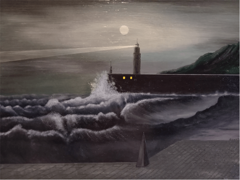 Notte marina. Dipinto a mano