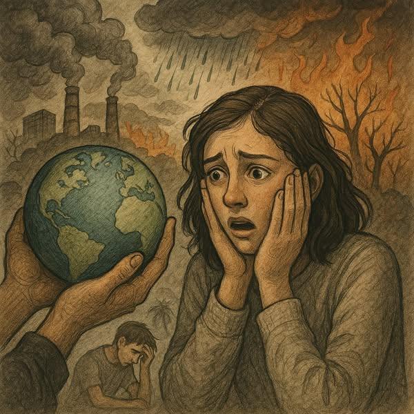 Paura per il futuro del pianeta e il cambiamento climatico.
