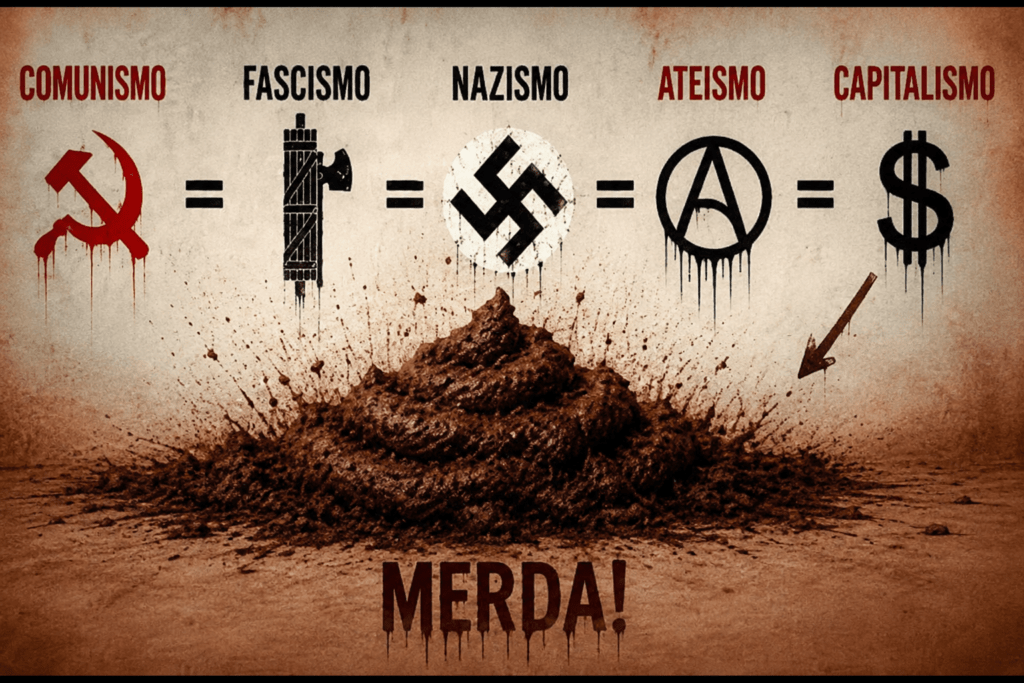 le 5 merde della storia dell'Umanitò: comunismo, fascismo, nazismo ateismo