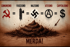 le 5 merde della storia dell'Umanitò: comunismo, fascismo, nazismo ateismo